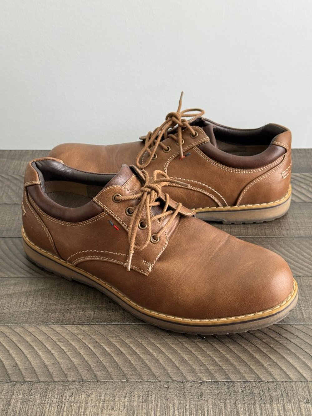 IZOD Men's Lewis Memory Foam Oxford Shoes Brown Size 10M